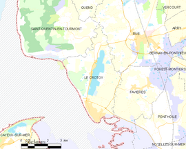 Mapa obce Le Crotoy