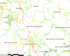 Poziția localității Saint-Hilaire-Bonneval