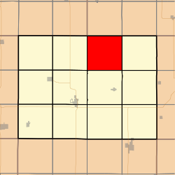 Carl Township, Adams County, Iowa.svg'yi vurgulayan harita