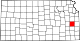 Map of Kansas highlighting Anderson County.svg