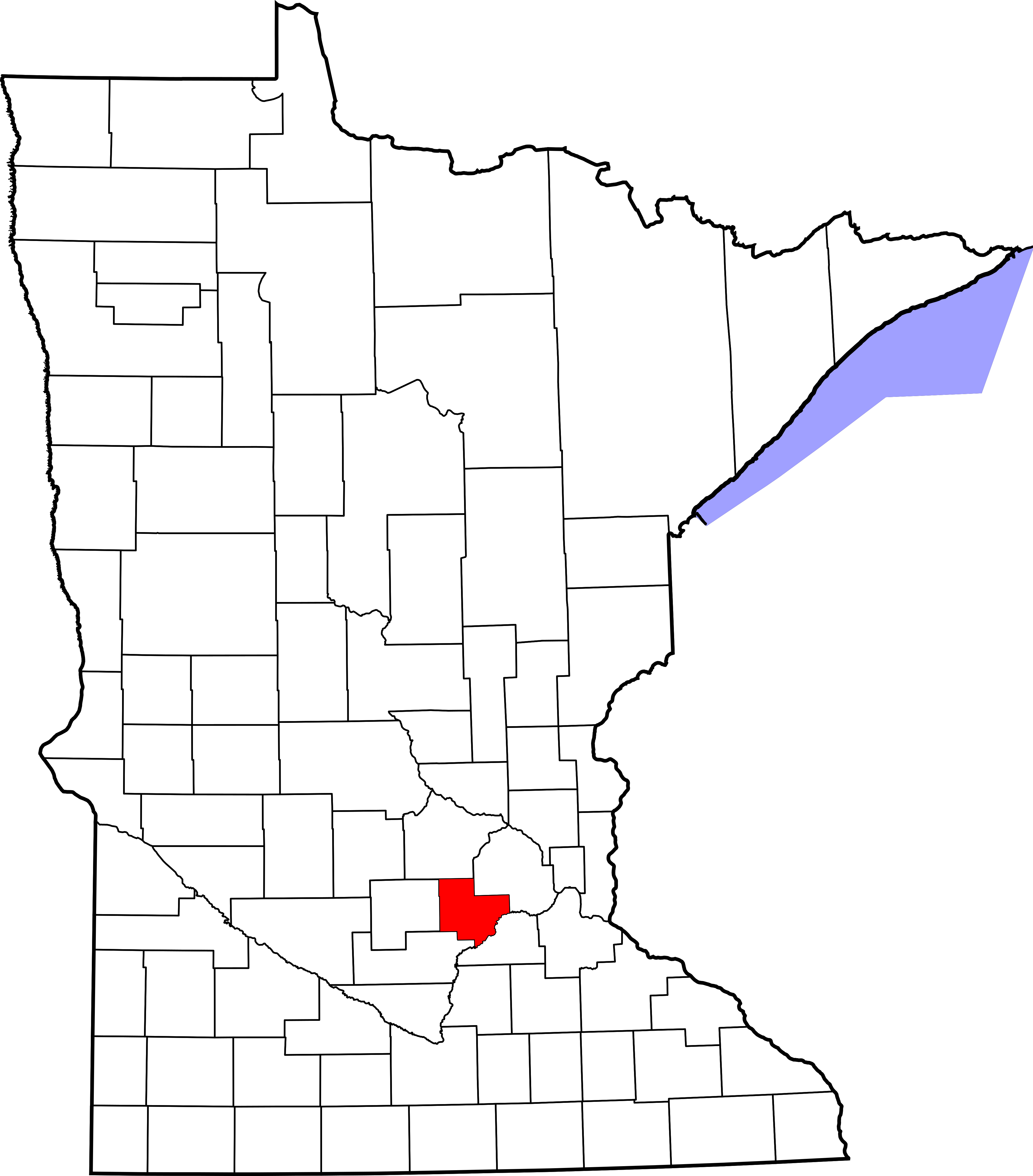 File Map Of Minnesota Highlighting Carver County Svg Wikipedia