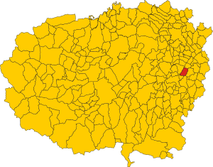 Map of comune of Niella Belbo (province of Cuneo, region Piedmont, Italy).svg