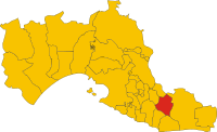 Locatie van Sava in Tarente (TA)