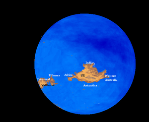 Map of earth 3'000 million years ago showing Vaalbara and Ur continents.png