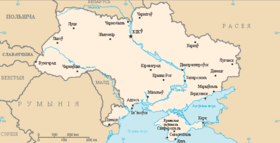 Мапа Ўкраіны