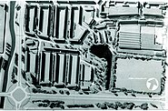 De maquette van het wijkstructuurplan van de Rabenhauptwijk (Rivierenbuurt) uit 1951.