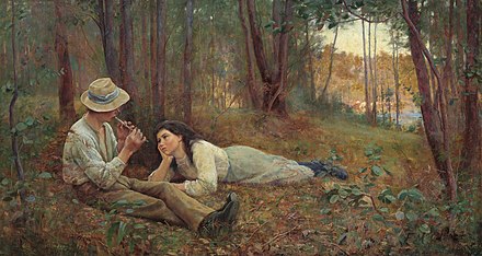 Frederick McCubbin, Bush Idyll (1893), painted at Blackburn