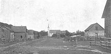 Middle Village (Good Hart) Michigan in 1915 - St Ignatius Church in the center Middle Village 1915.jpg