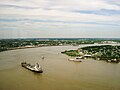 Lower Mississippi River near the city New Orleans
