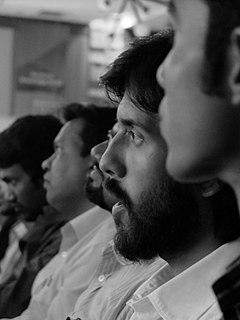 Watching panel discussion at Bnwiki10, Dhaka, 2015.