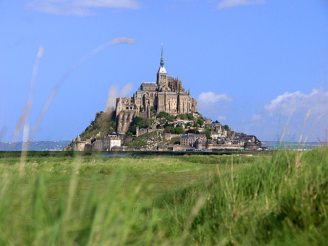 מון-סן-מישל - אי הסמוך לחופה הדרומי של נורמנדי, צרפת.