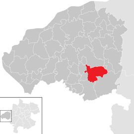 Poloha obce Munderfing v okrese Braunau am Inn (klikacia mapa)
