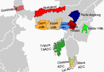उत्तर-पूर्वी स्वायत्त डिवीजनों