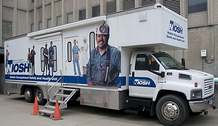 A mobile clinic used to screen coal miners at risk of black lung disease