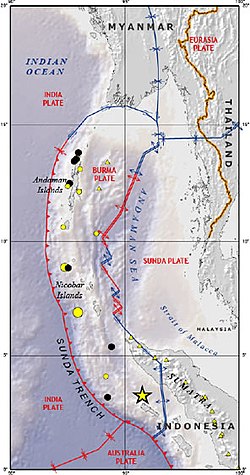 גבולות הלוחות הטקטוניים בים אנדמן