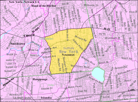 Nesconset map