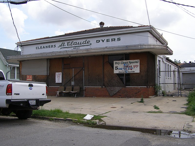 File:New Orleans 1607 Desire Street Saint Claude Cleaners Dryers.jpg