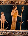 Niobid Painter ARV 601 23 creation of Pandora - chorus of women - Pans - satyrs and maenad (06)