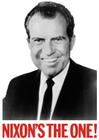 Richard Nixon Election poster (1968) Nixon's the One! (Portrait) 1968.png