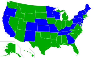Coercion-based law (non-penetrative sex)
Consent-based law (non-penetrative sex) Nonconsensual non-penetrative sex laws by U.S. state map.svg