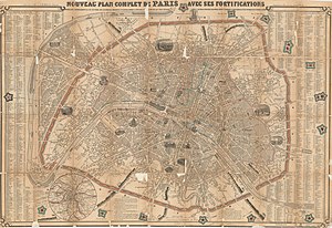 300px nouveau plan complet de paris avec ses fortifications by j. n. henriot%2c 1853   stanford libraries