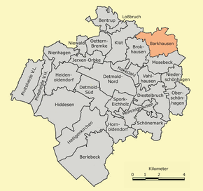 Poziția localității Barkhausen