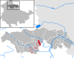 Läget för kommunen Oberbösa i Kyffhäuserkreis