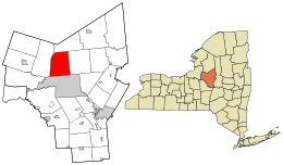 מיקום במחוז וונידה ובמדינת ניו יורק.