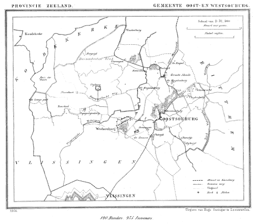 Kaart van Oost- en West-Souburg