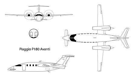 Three-view diagram and cross-section