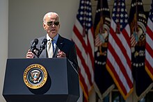 President Biden delivers a speech in the White House Rose Garden P20230901AS-0180 (53234692091).jpg