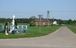 Wayside cross in Petrykozy