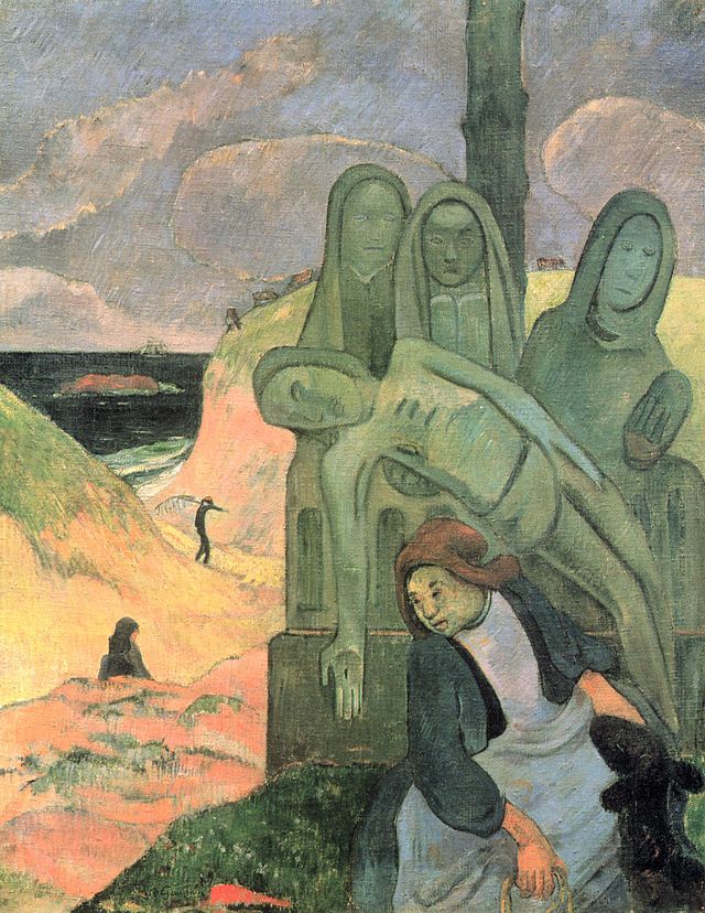 ישו הירוק, ציור מעשי ידיו של פול גוגן משנת 1889. הציור מתאר אישה צרפתית יושבת לצד פסל המתאר את הורדתו של ישו הנוצרי מהצלב.