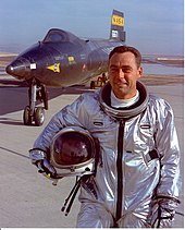 Maj. William Pete Knight with the X-15