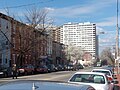 Fairmount Avenue, Fairmount, Philadelphia, PA 19130, looking west, 2200 block, The Philadelphian in the background