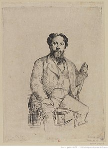 Philippe Burty (1874-1875), pointe sèche.