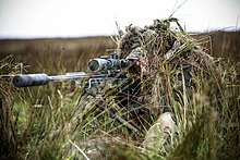 RAF Catterick was home to the RAF Regiment depot between 1946 and 1994 Pictured is a sniper from 34 Squadron, The Royal Air Force Regiment MOD 45159225.jpg