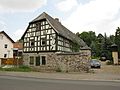 Residential stable house, enclosure and pigeon house of a farm