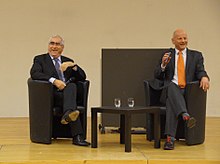 Prof. Bierling (right) in conversation with Fr. Federal Minister of Finance (1989-98), Theo Waigel (Regensburg, 13.12.2016) Prof. Bierling in conversation with Fr. Federal Minister of Finance (1989-98), Theo Waigel. (Regensburg, 13.12.2016).jpg