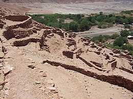In Oasen siedeln seit Jahrtausenden Menschen, wie hier am Pukará de Quitor in San Pedro de Atacama.