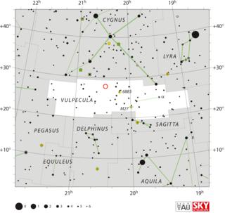 QU Vulpeculae 1984 Nova seen in the constellation Vulpecula