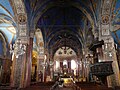 Navata centrale della basilica di San Nazario, Quagnento, Piemonte, Italia