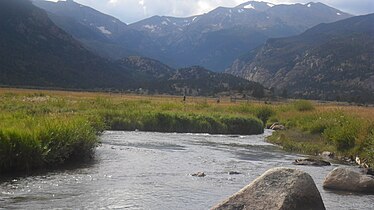 The Big Thompson River on the east side of the park.