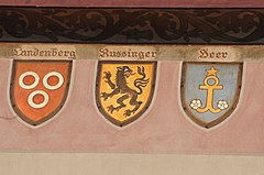 coats of arms of families from Rapperswil, among them Landenberg, Russinger, Heer ...