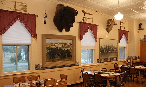 The restaurant in Comanche Hall, the historic Bachelor Officers' Quarters at Fort Robinson