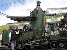 Vertical boiler locomotive of the Vitznau-Rigi railway Rigi vertical boiler.jpg