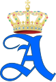 Royal Monogram of Prince Alfons of Bavaria, Variant.svg
