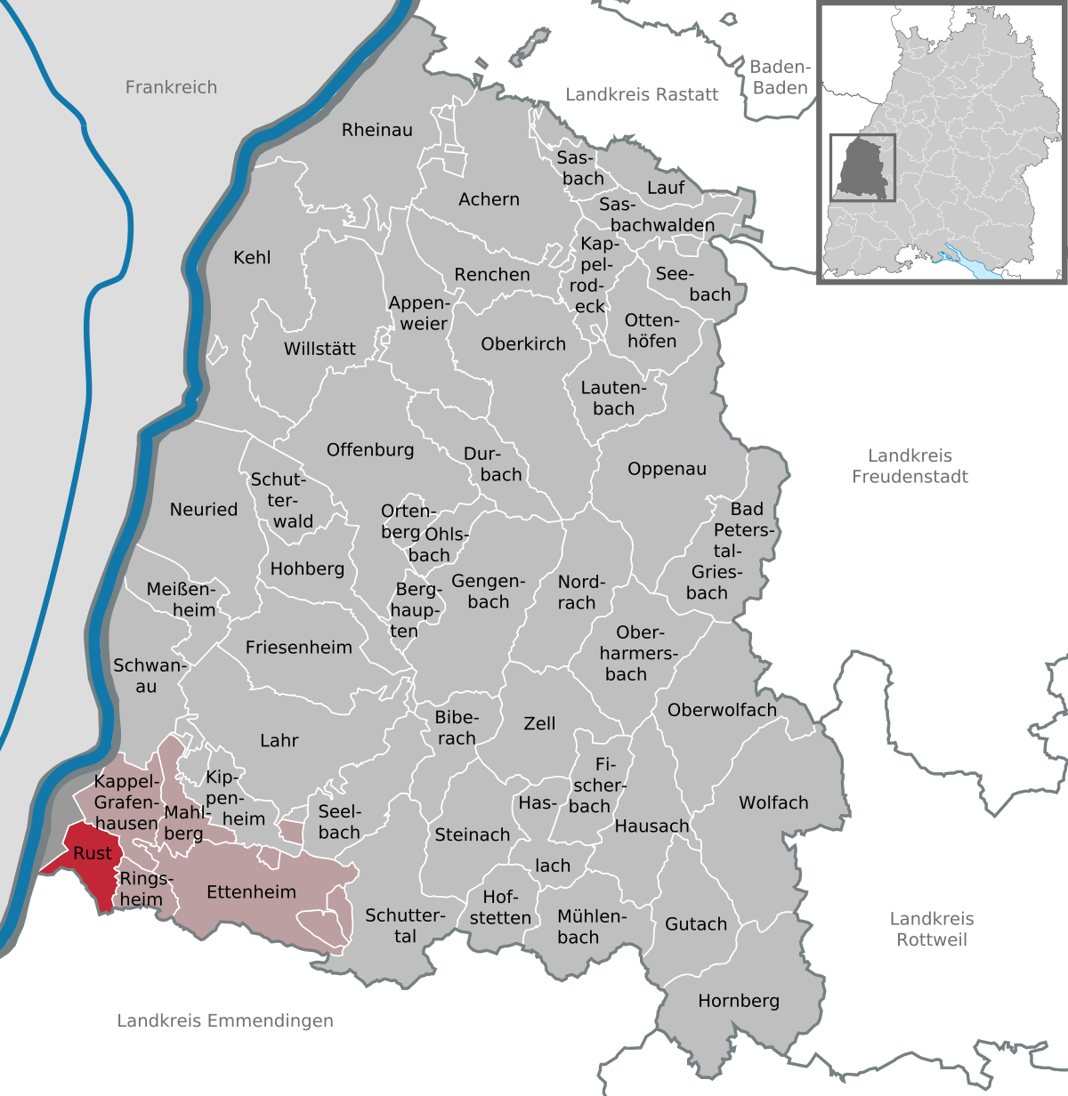 rust karte Rust, Baden Württemberg   Wikipedia