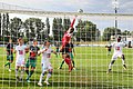 von links nach rechts Florian Jamnig, Christoph Kobald, Hamdi Salihi, Zlatko Dedic, Torwart Lukas Wedl, Albert Vallci und Youba Diarra. fron left to right Florian Jamnig, Christoph Kobald, Hamdi Salihi, Zlatko Dedic, goalkeeper Lukas Wedl, Albert Vallci and Youba Diarra.