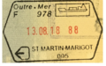 Updated Schengen style exit stamp at Marigot, Saint Martin